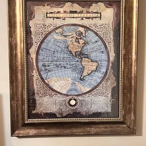 Professional painting of globe. BUYER PAYS FOR SHIPPING